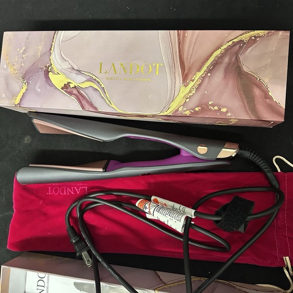 Other - Landot HS168 2-in-1 Hair Twist Hot Iron Curler/Straightener‎ - Black Purple 11c